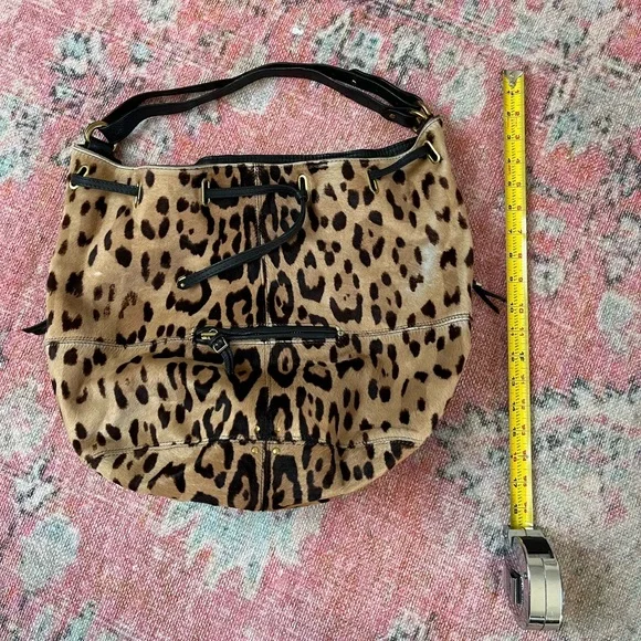 Jerome Dreyfuss Leopard Alain Haircalf Hobo Bag - Picture 15 of 16